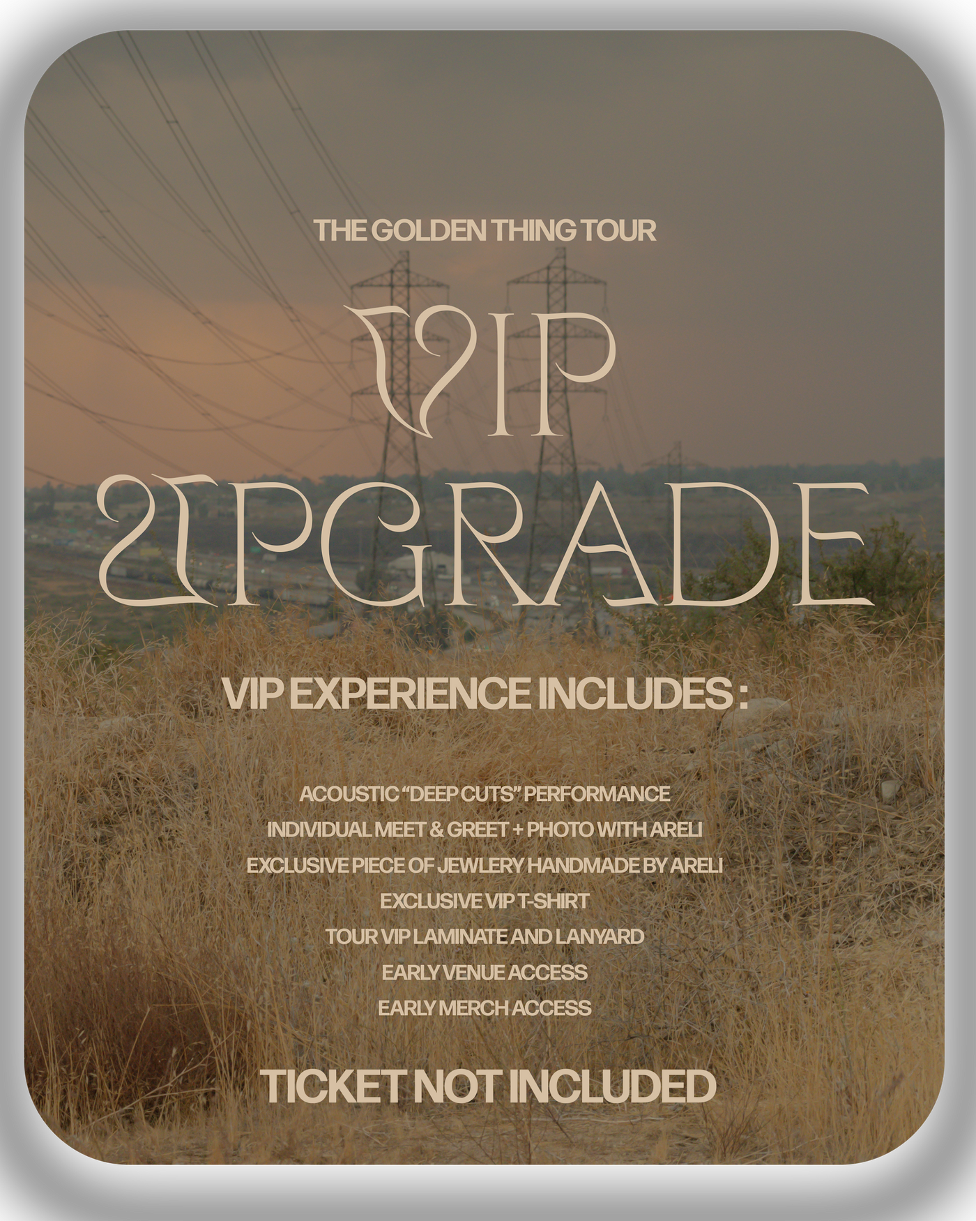 VIP UPGRADE: SEPT 12 - LOS ANGELES, CA -THE GOLDEN THING TOUR